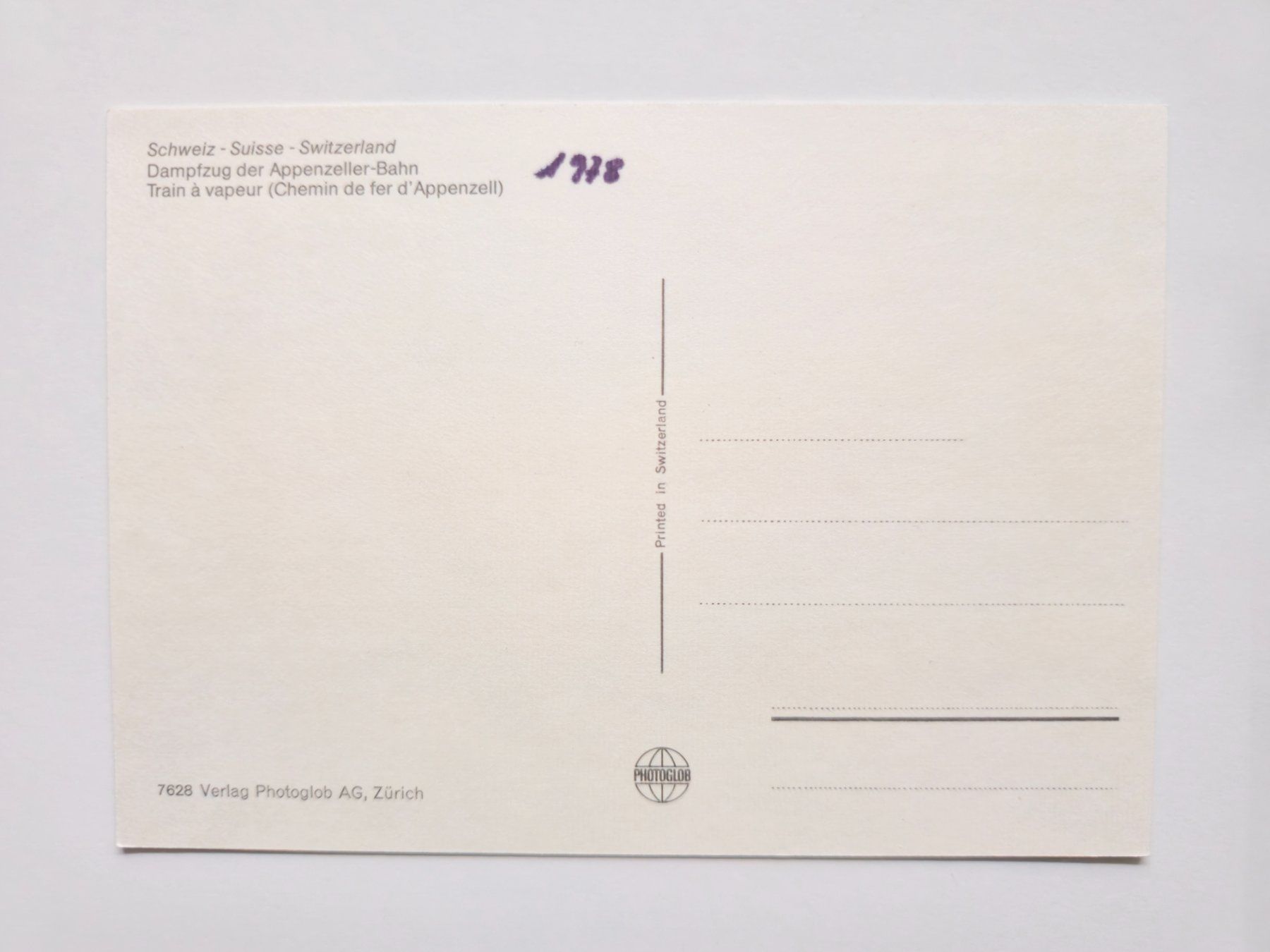 Cartoline postali: AK Bahnen Appenzeller Bahn alt – Usato da Dättlikon venduto da Wundertuete_ 1