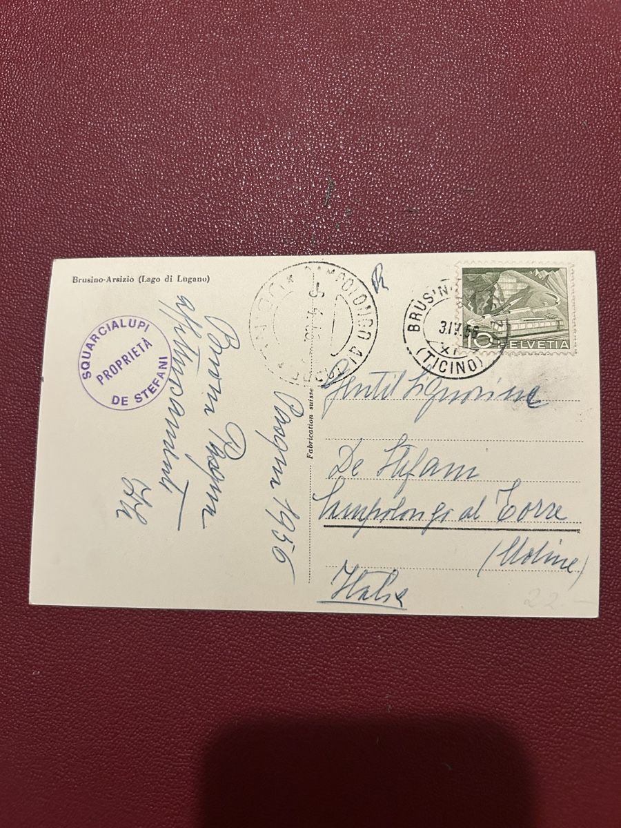 Cartes postales: Brusino Arsizio 1956 – D'occasion à Breganzona par Milesbo 1