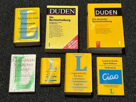 Wörterbücher und Duden, Konvolut von 7 Büchern