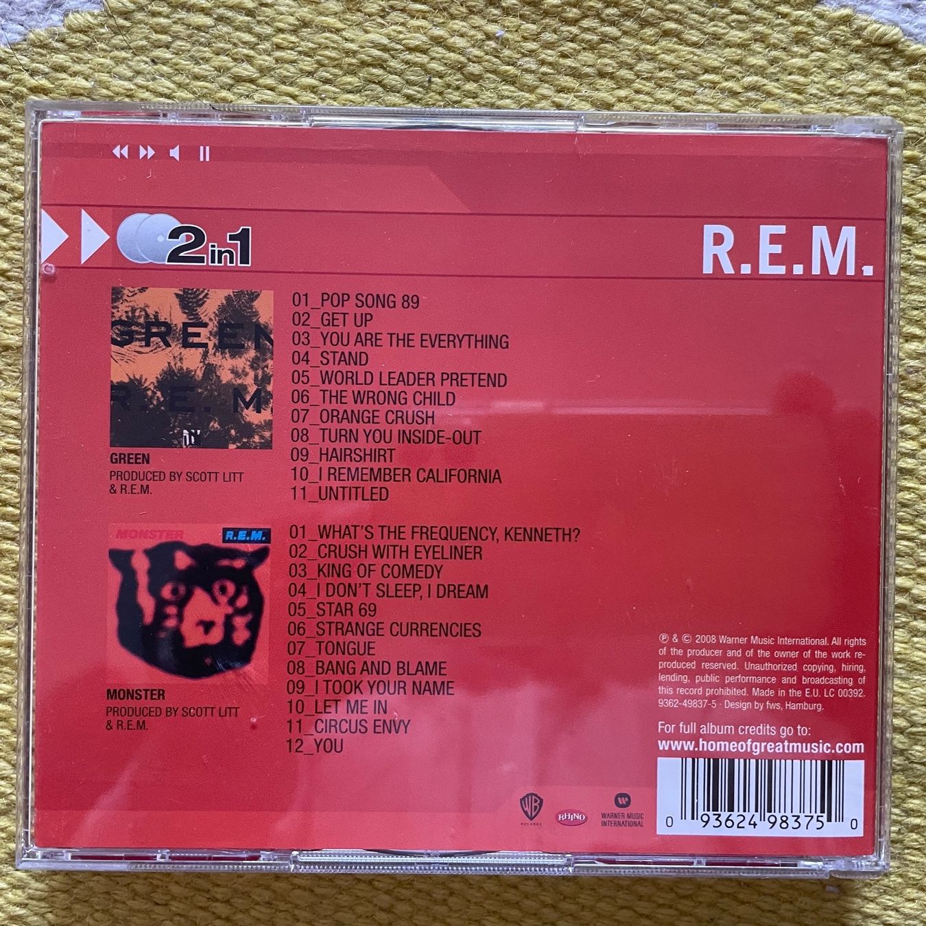 CD: R.E.M.-2CD GREEN+MONSTER – Usato da Rorschacherberg venduto da CD-Roli 1