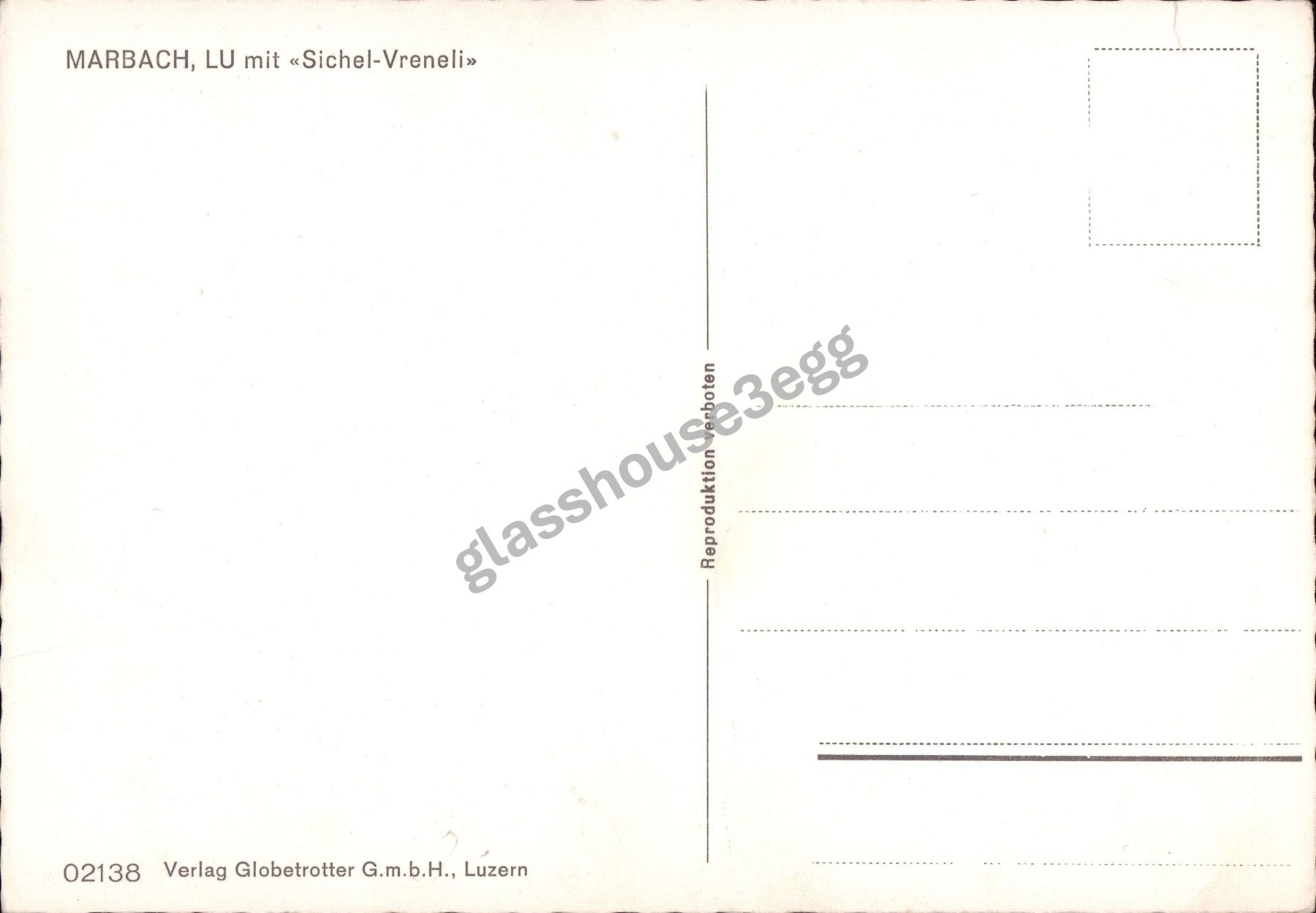 Cartoline postali: AK Marbach LU mit "Sichel - Vreneli" – Usato da Eggersriet venduto da glasshouse3egg 1