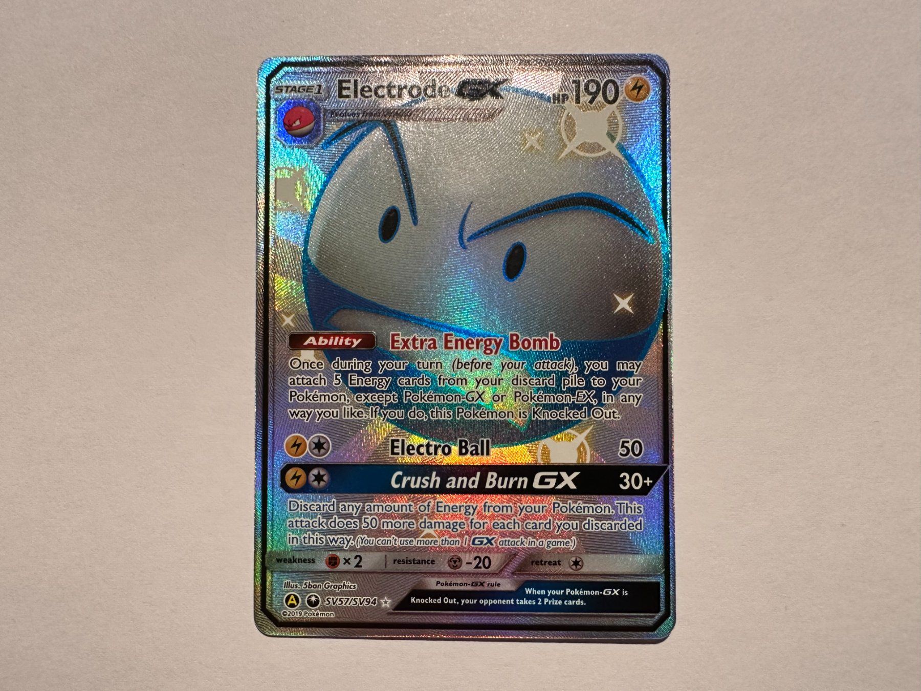 Pokémon Carte collezionabili: Electrode GX Shiny Hidden Fates EN – Usato da Hagendorn venduto da Pokecollectorch 1