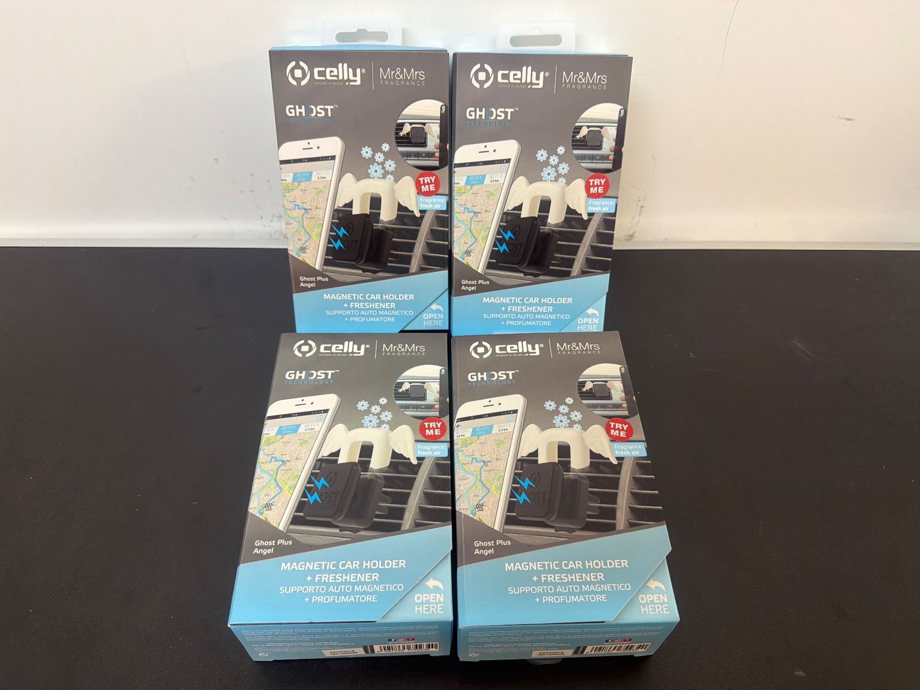 Spray per ambienti: Neu Auto Duft Lufterfrischer & Halterung Mr&Mrs (4x) – Nuovo e nell'imballaggio originale da Inwil venduto da Rzic-Liquidationen