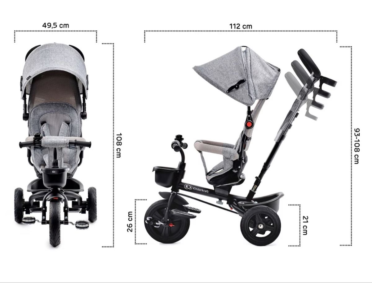 Kinderkraft Veicoli per bambini: Kinderkraft Dreirad 6in1 AVEO grau – Nuovo (secondo la descrizione) da Zumikon venduto da fan_775c 2