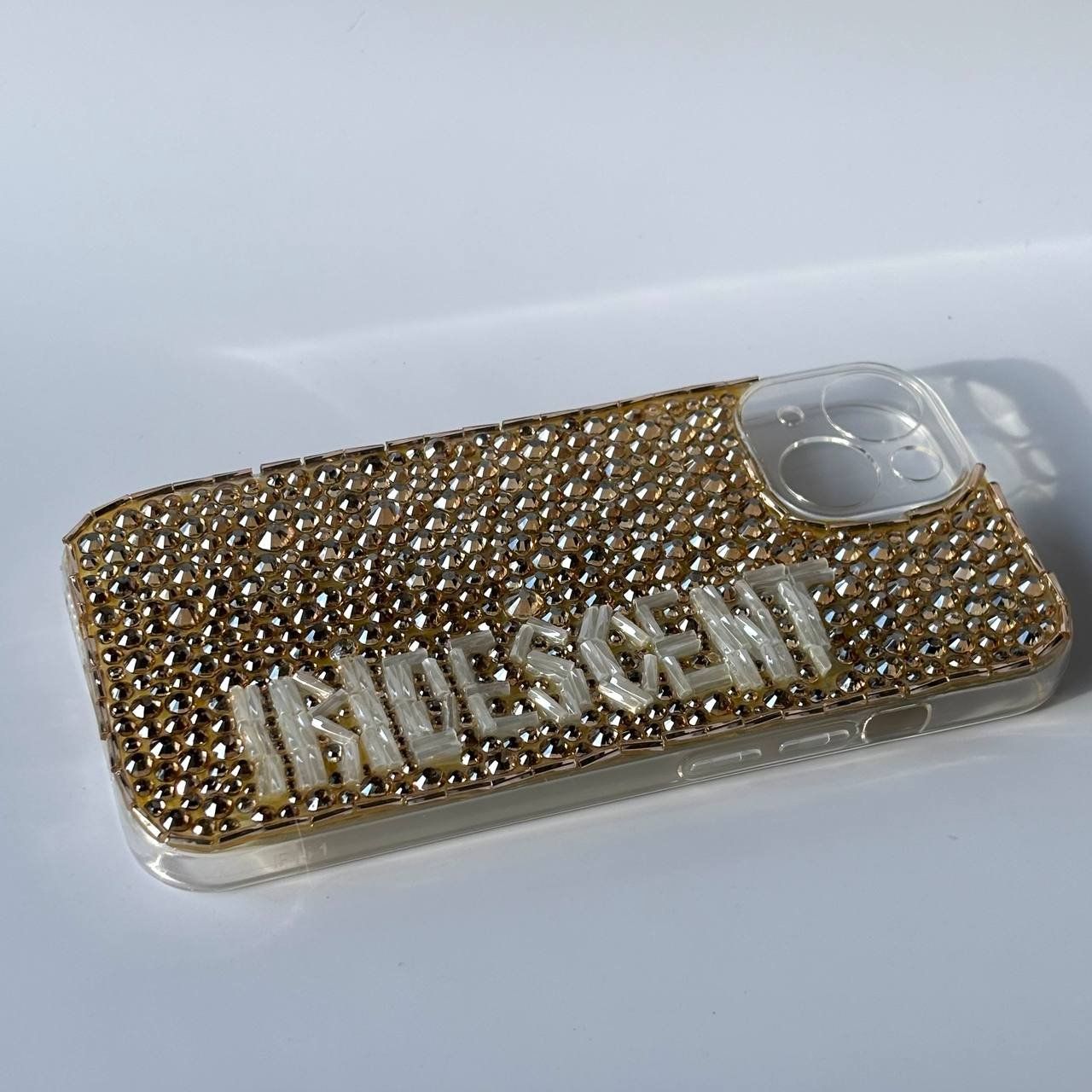 Apple Cover & Protezioni schermo: Strass Handyhülle iPhone gold glamour – Nuovo (secondo la descrizione) da Küsnacht ZH venduto da hof_k5zh