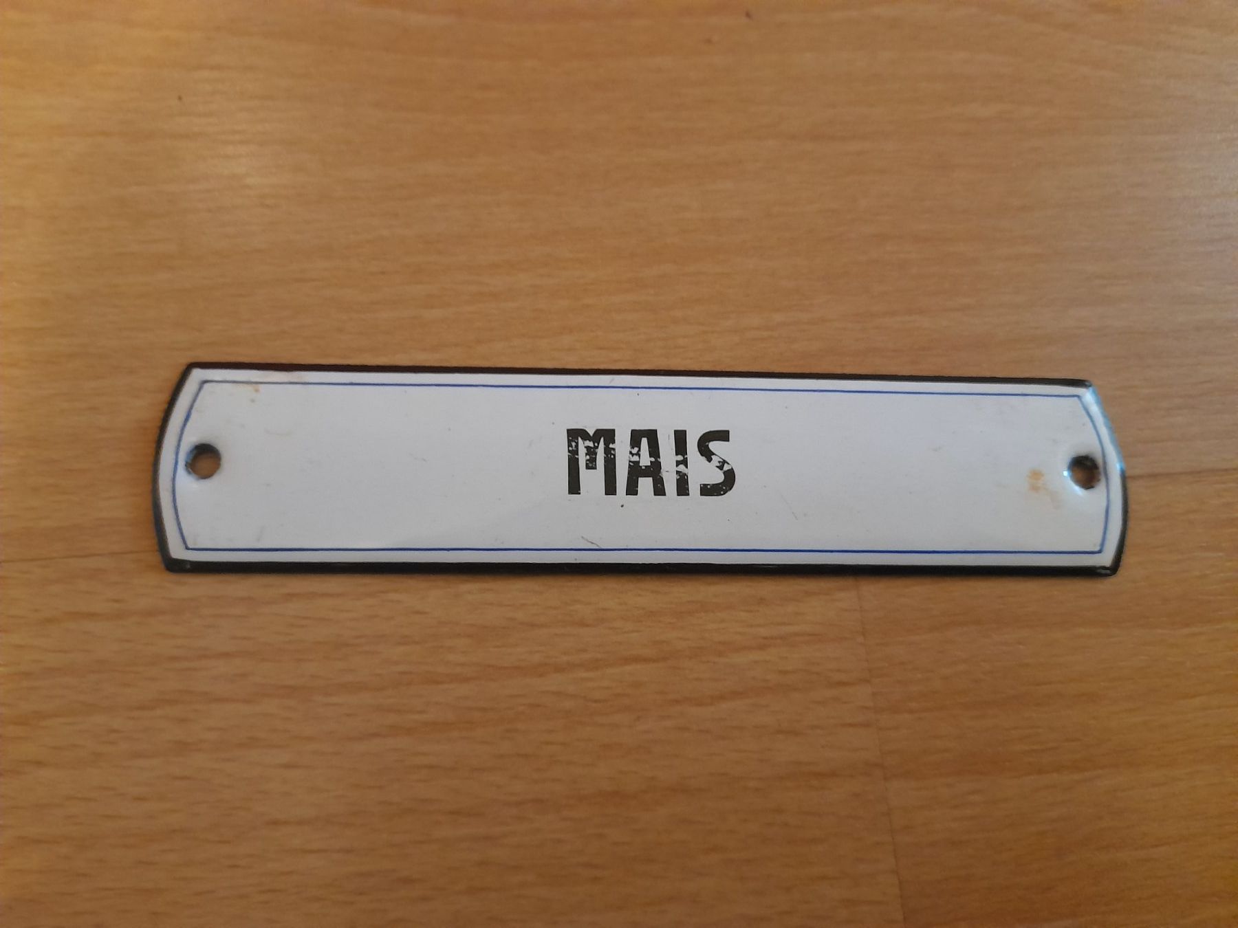 Schilder: Altes kleines Emailschild "Mais" – Gebraucht aus Lustmühle von chevi03