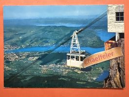 Schwebebahn auf dem Pilatus, Blick auf Luzern.