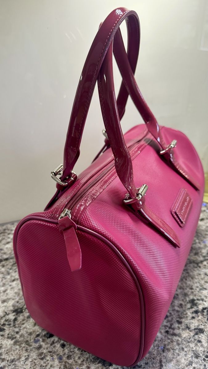 Taschen für Damen: ORIGINAL LONGCHAMP BOWLING BAG wunderschönes Himbeerrot – Gebraucht aus Liestal von Camaieu66 1