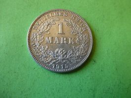 Dt. Reich 1915 G, 1 Silbermark    wie neu