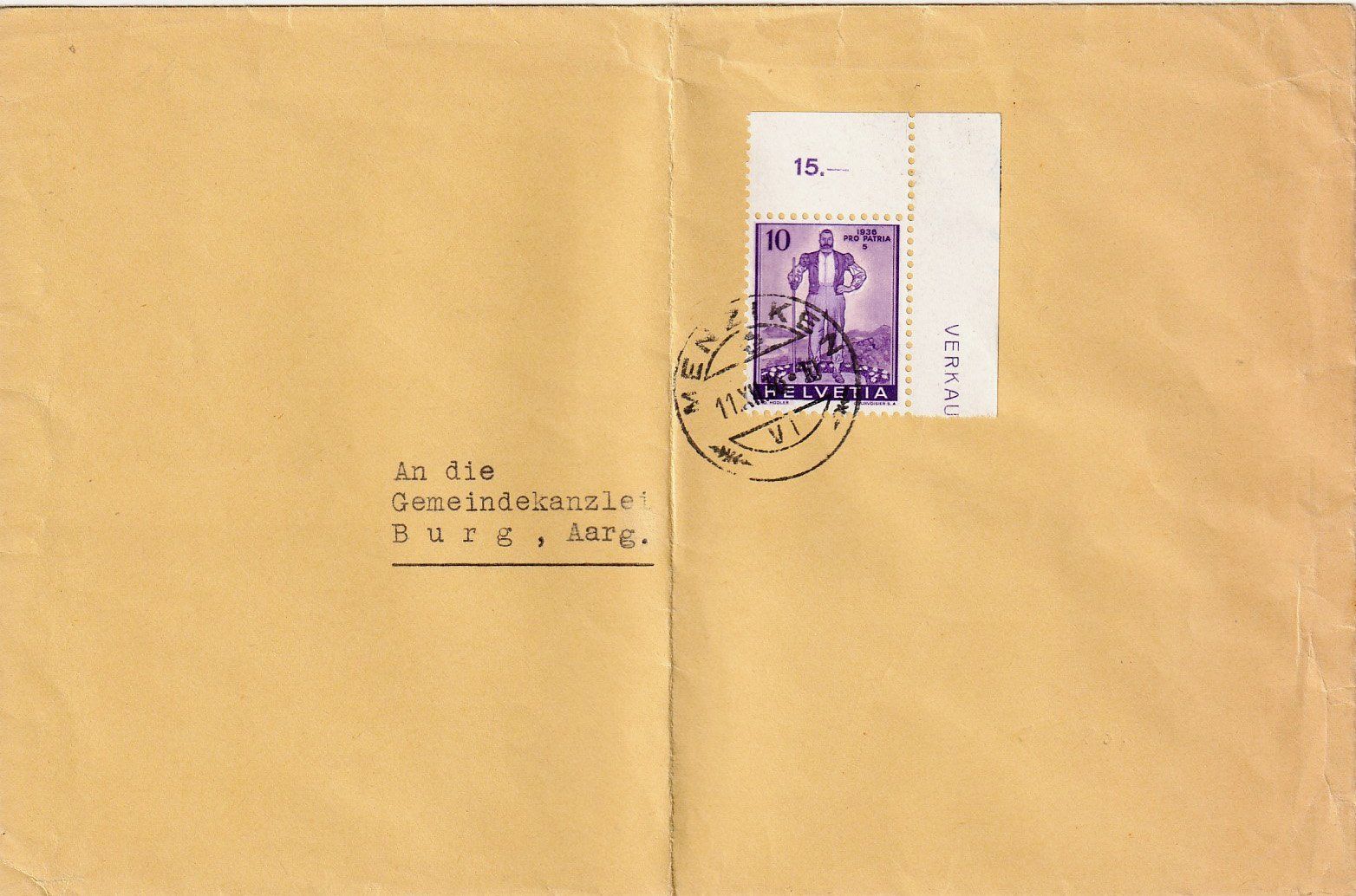 Tutti i francobolli: 1936 Sondermarke W2 auf Brief – Usato da Arlesheim venduto da gaugi43
