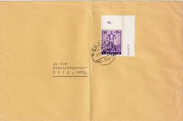 1936 Sondermarke W2 auf Brief