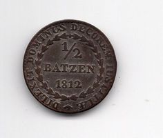 (2430) Obwalden, ½ Batz, 1812, vz