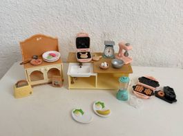 Sylvanian Küchen Set mit viel Zubehör