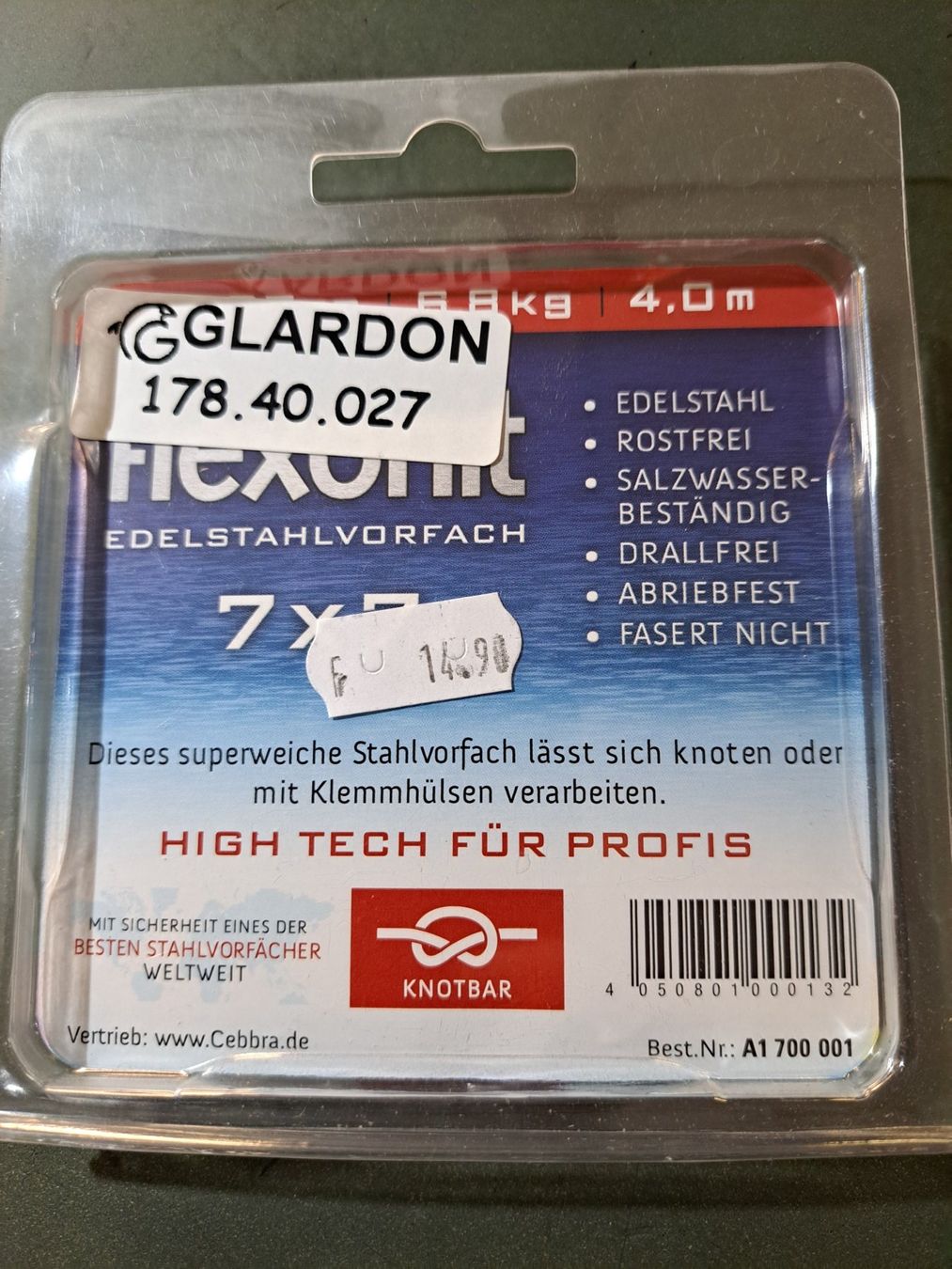 Schnüre: Flexonit 6,800 kgs 4 mètres/Meter – Neu und originalverpackt aus Fribourg von versus702 1