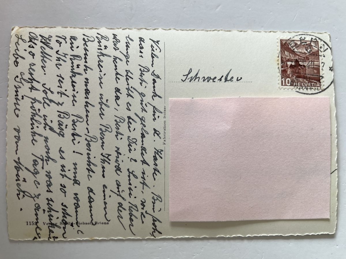 Ansichtskarten: Vintage Ansichtskarte Brienz Schweiz. – Gebraucht aus Uster von Arrayo 1