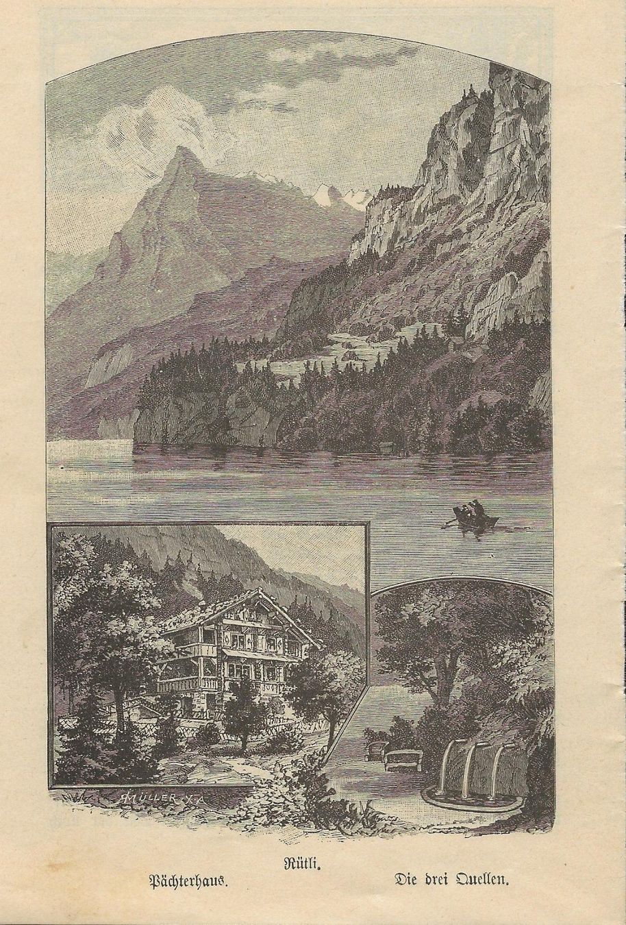 Cartoline postali: Rütli - Holzstich 1891 – Usato da Frauenfeld venduto da Merk52