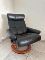 Original Stressless Ekornes Ledersessel schwarz, drehbar