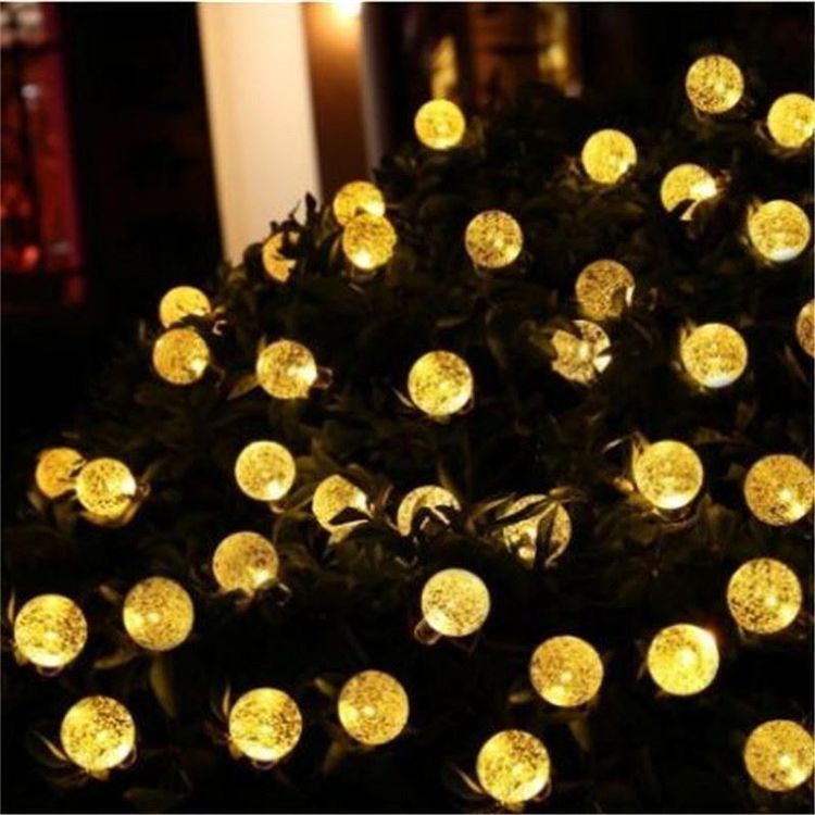 Dekorative Lichterkette Mit Kristall-Fluorit & Meeresglas – 30 LEDs, 3 M, Batteriebetrieben, Wasserdicht, Mit Fernbedienung