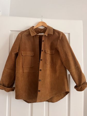 Zara real Leather suede jacket