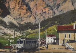 Leukerbad VS Bahnhof Train  LLB 1930 sehr gut erhalten
