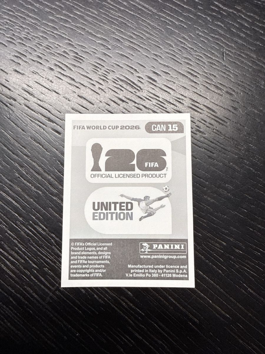 Panini Album: Panini FIFA World Cup 2026. CAN 15 – Usato da Oberweningen venduto da Burlli 1