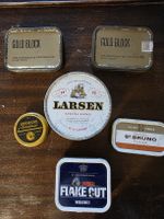 Vintage Tabakdosen Sammlung: Larsen, Vorwerk, Gold Block