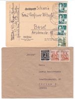 Lot 4 Belege aus Brit./Franz./Sowj. Zone