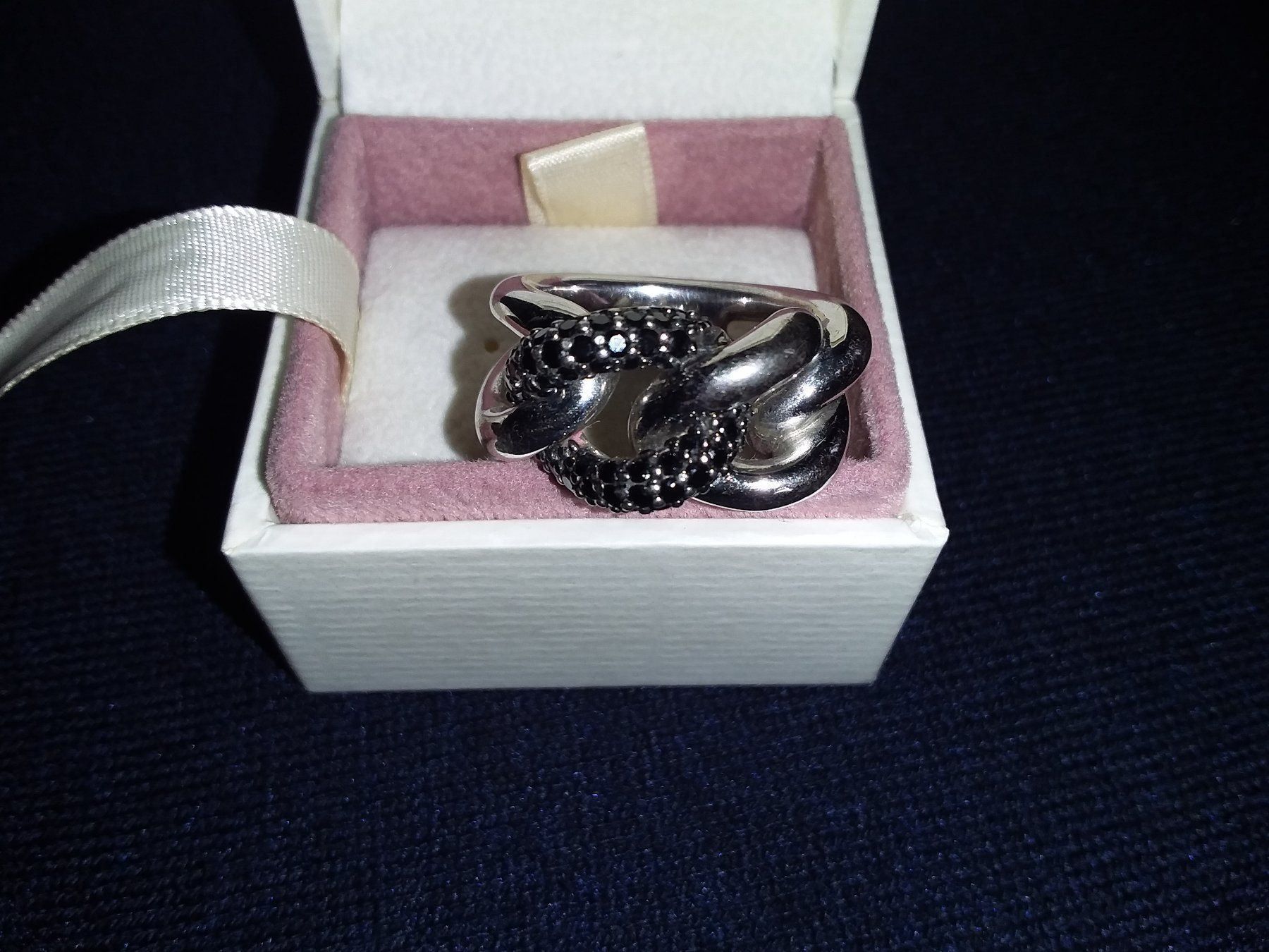Swarovski Anelli: Swarovski Ring 925 Silber Grösse 58 – Usato da Zuerich venduto da SaTs-43