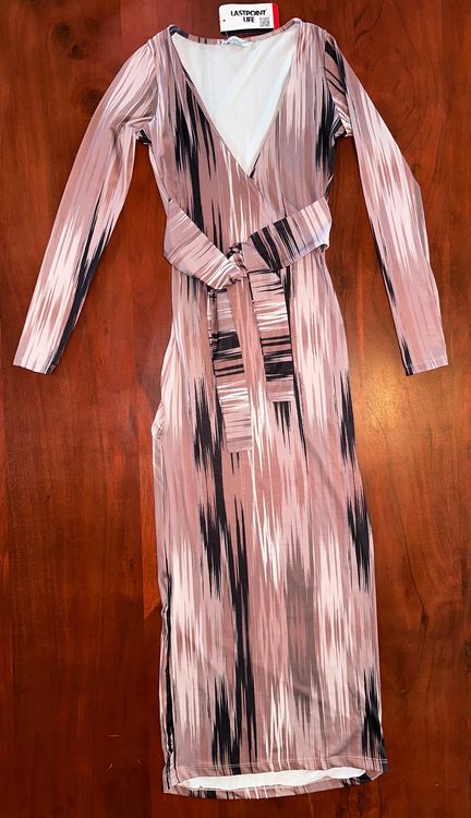 GRMLRPT Damen Pulloverkleid Langarm - Elegantes Strickkleid V-Ausschnitt A-Linie