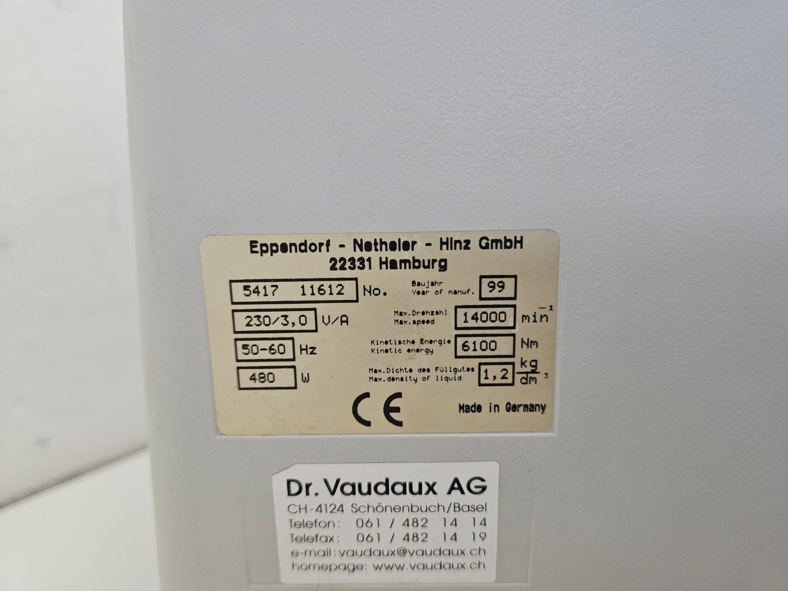 Laborzubehör: Eppendorf 5417C – Gebraucht aus Niederdorf von LeptonAG_Labor 4