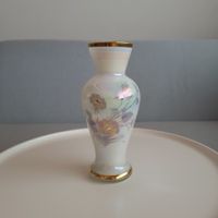 80er Jahren / Opalglasvase mit Cala-Dekor und 2 Brillanten