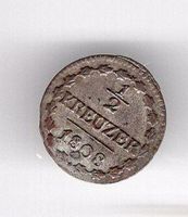 (2519) Thurgau 1/2 Kreuzer 1808 selten vz