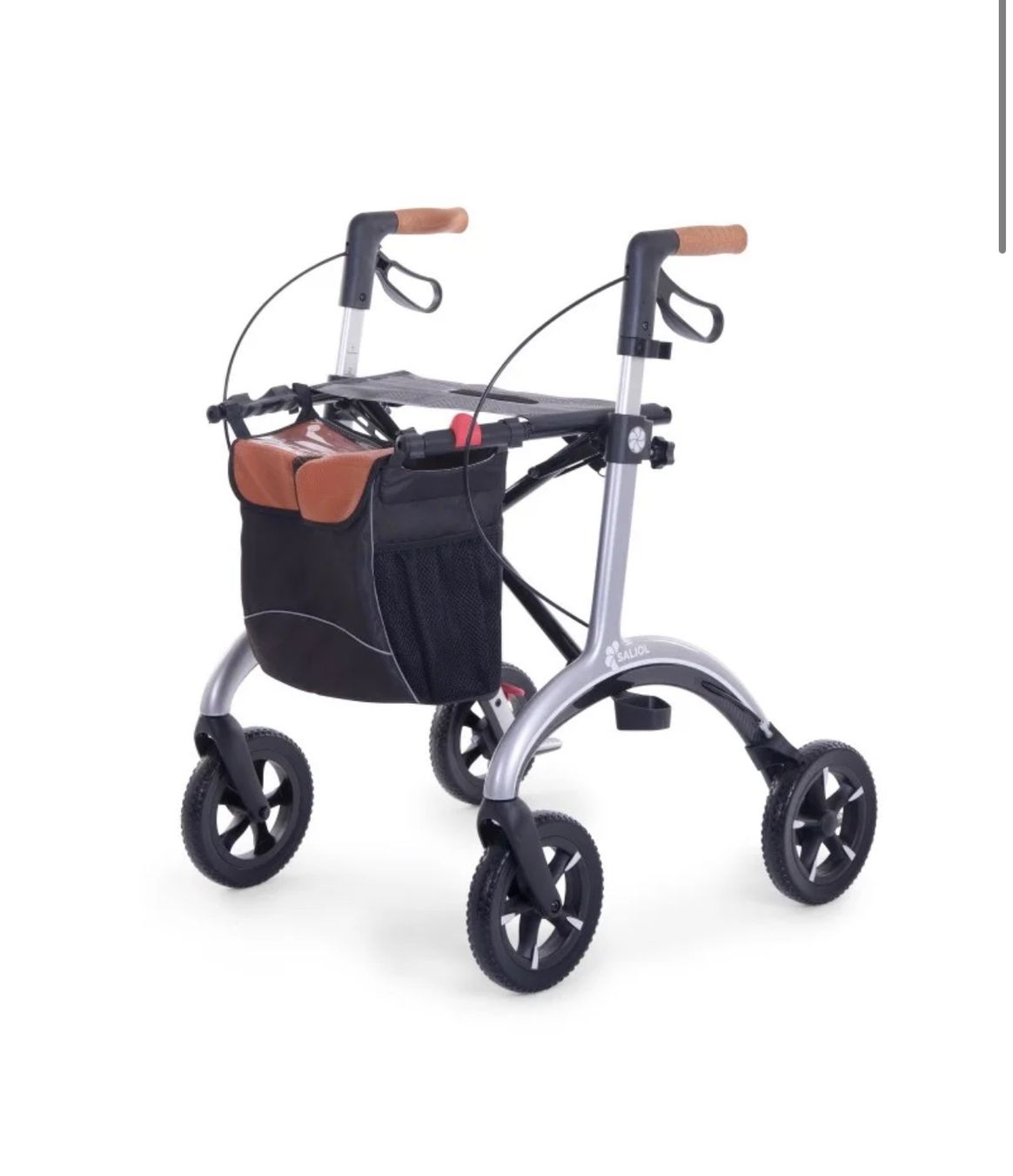 Gehhilfen: + SALJOL Carbon Rollator CR silber – Neu und originalverpackt aus Amriswil von JaJa-Express