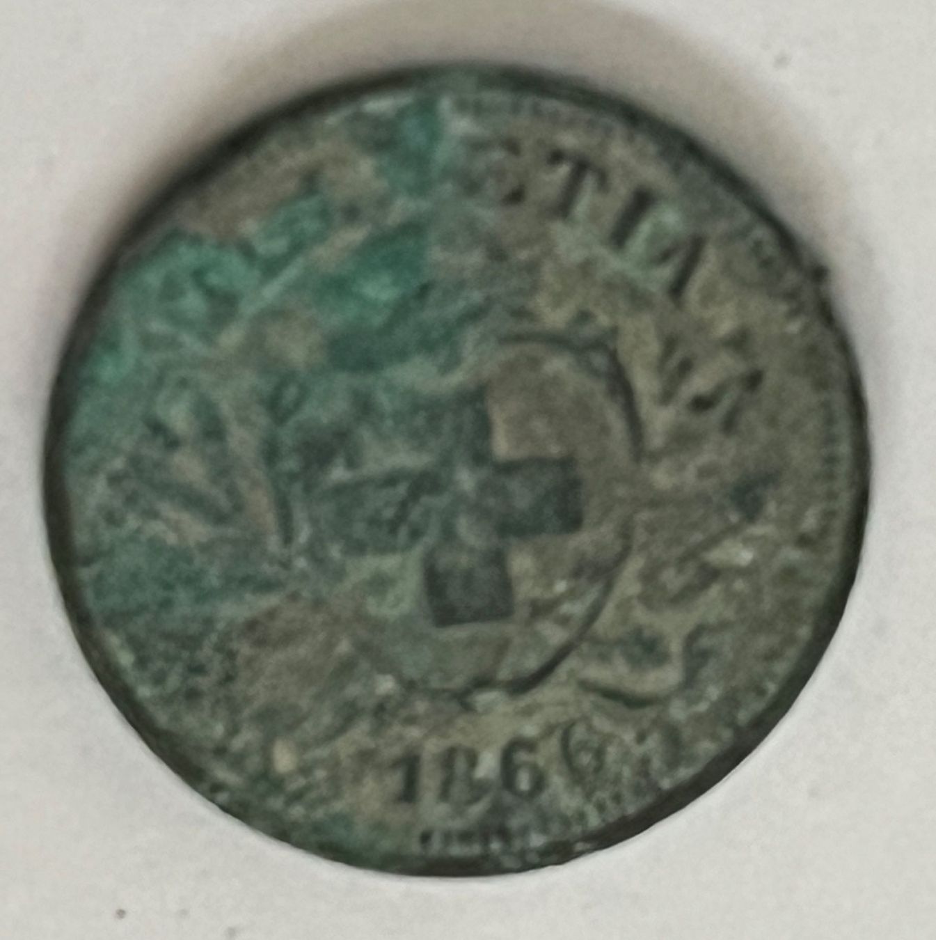 Tutti le monete: Schweizer Münze 1 Rappen 1866 – Usato da Stetten AG venduto da Brissago25