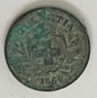 Schweizer Münze 1 Rappen 1866