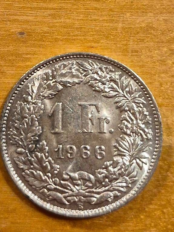 Tutti le monete: Silbermünze 1 Franken 1966 Schweiz – Usato da Schaffhausen venduto da robuco