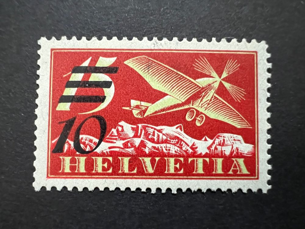 Flugpostmarke  F19 ** Rückseite m. Abklatsch Aufdruck (E510) 1