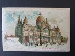 1901, Farbige Postkarte von Paris nach Heiden