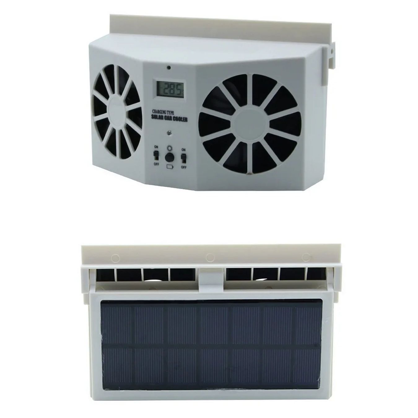 Ventilatori: Solar Auto Ventilator Doppelgebläse Fenster LCD Thermometer – Nuovo e nell'imballaggio originale da Rickenbach b. Wil venduto da Sunbeam_7 3