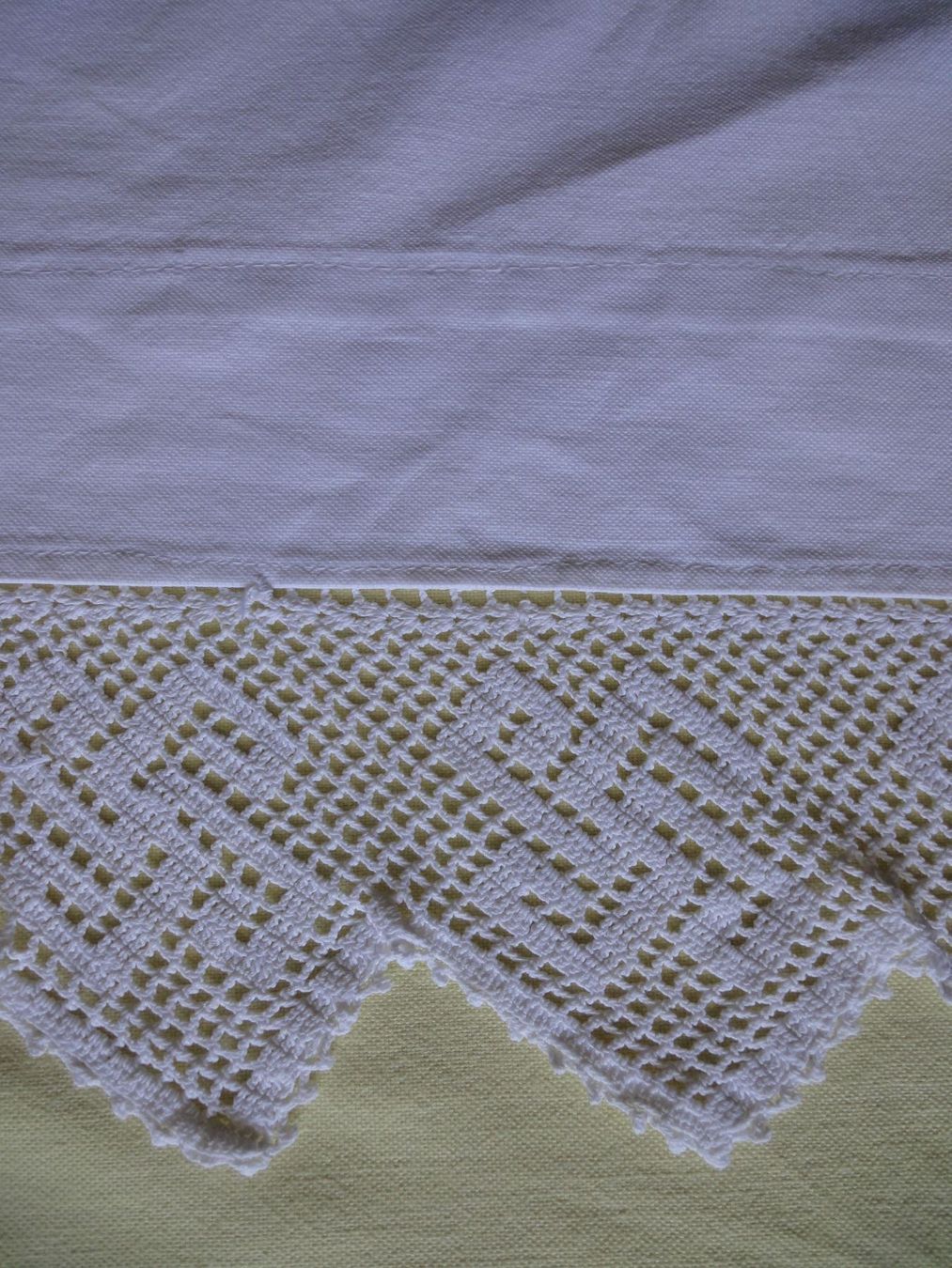 Linge de lit: Antikes Oberleintuch mit Spitzen – D'occasion à Chur par omonia 2