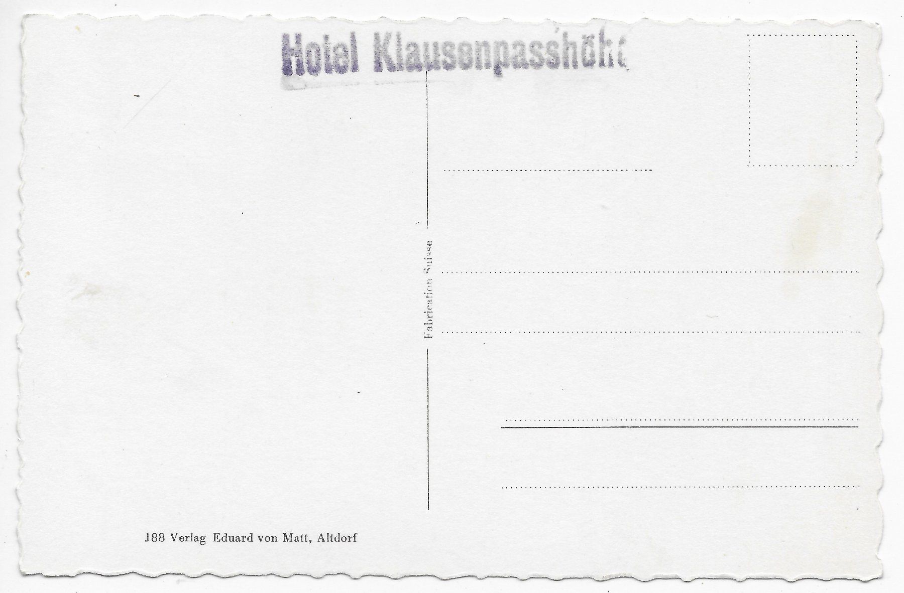 Ansichtskarten: Klausenpasshöhe, Kapelle mit Wingälle – Gebraucht aus Hefenhofen von Richsalz 1