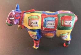 Vache Décorative en Céramique Peinte à la Main, cloche 48
