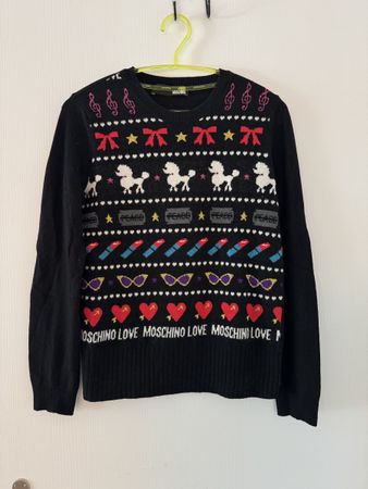 Love Moschino schwarz Pullover mit Muster Damen