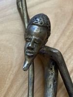 Afrikanische Bronze-Figur –traditioneller Krieger mit Schild