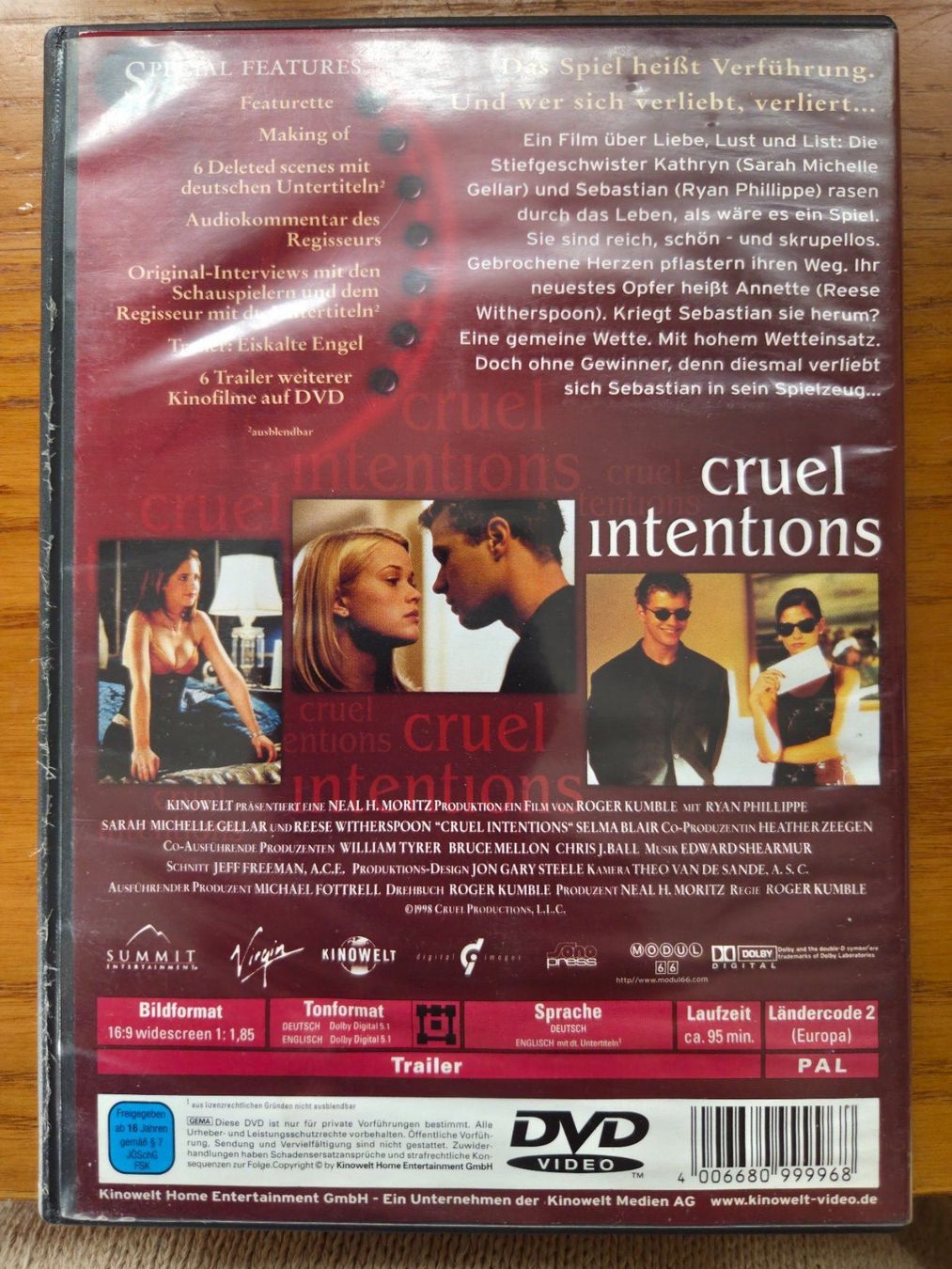 Tutti i DVDs: Cruel Intentions - Eiskalte Engel – Usato da Aldesago venduto da lusuardi 1