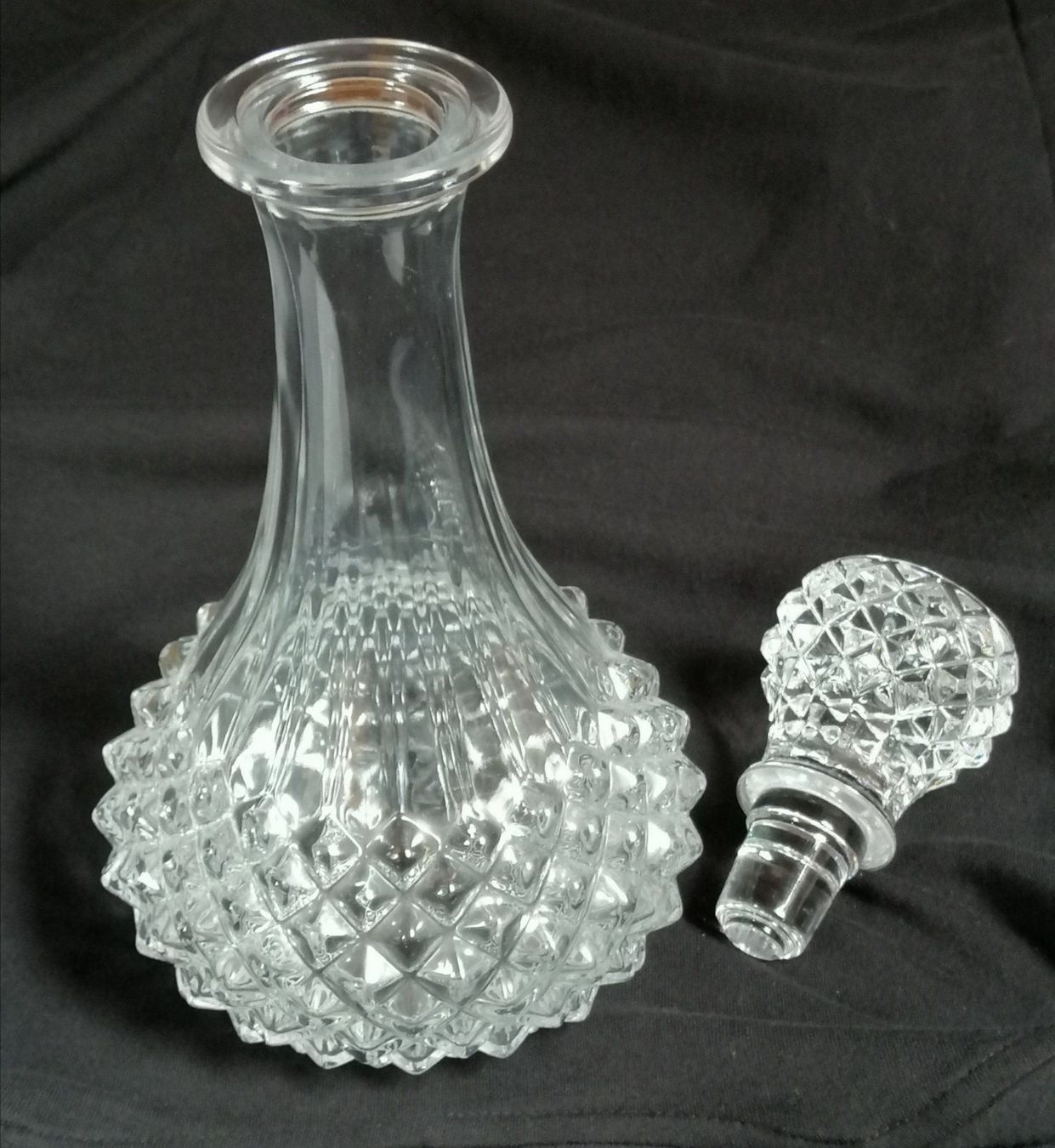 Caraffe: Glas - Glaskaraffe 1980er-Jahre, Höhe ca. 20 cm – Usato da Oberriet SG venduto da Atir47 1