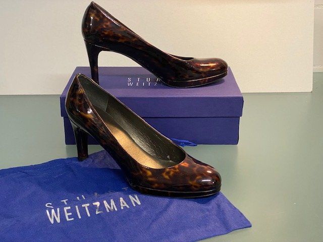 Stuart Weitzman Scarpe da donna: Stuart Weizman Pumps Gr. 40/9N Lackleder Braun Leopard – Usato da Kreuzlingen venduto da Musikremo