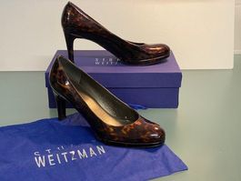 Stuart Weizman Pumps Gr. 40/9N Lackleder Braun Leopard