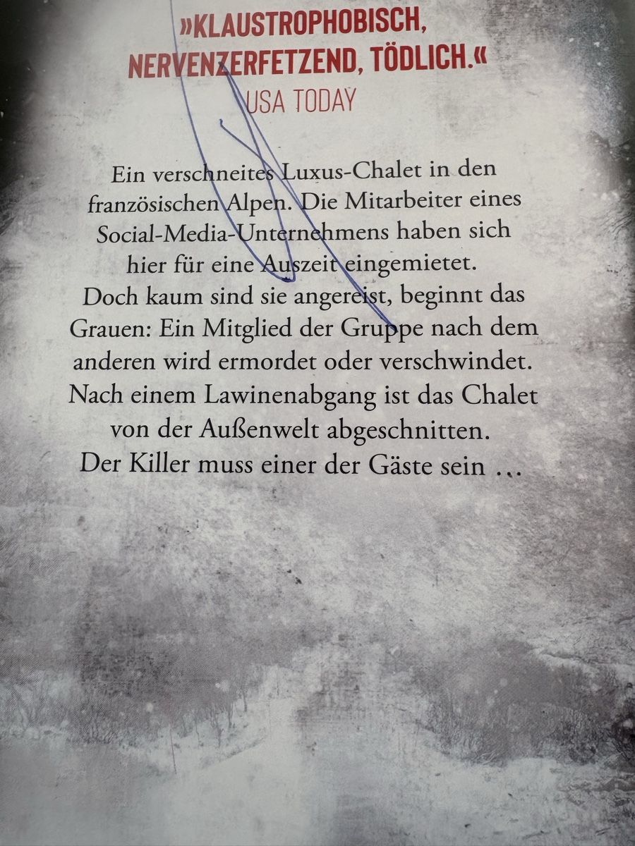 Libri: Das Chalet Thriller – Usato da Obbürgen venduto da bugi6868 2