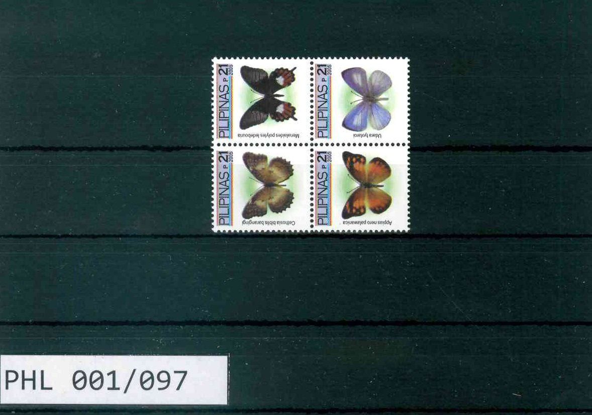 Tutti i francobolli: PHILIPPINEN 4 BRIEFMARKEN SCHMETTERLINGE – Nuovo (secondo la descrizione) da Marly venduto da Stampfinder